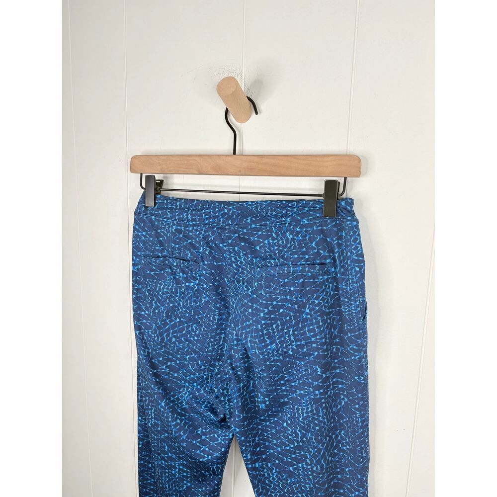 Lululemon Slim Jet Crop Joggers Size 2 Pants Blue Samba Snake Print - Picture 8 of 9